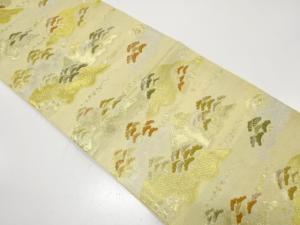 アンティーク　松原に箔散らし模様織り出し袋帯（材料）